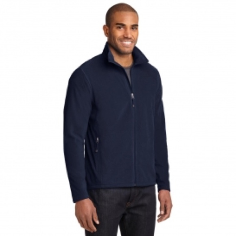 Eddie Bauer Men’s Navy 1/2-zip Microfleece Jacket